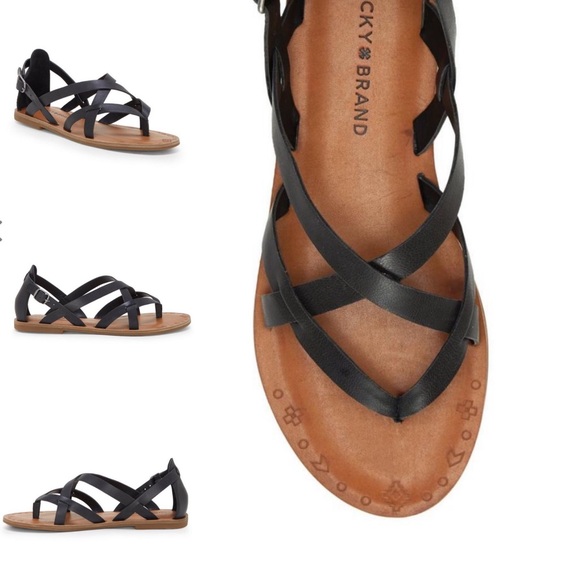 Lucky Brand Shoes - Lucky Brand black Ainsley leather sandal 8.5